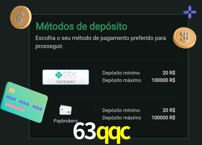 O cassino 63qqc oferece uma grande variedade de métodos de pagamento